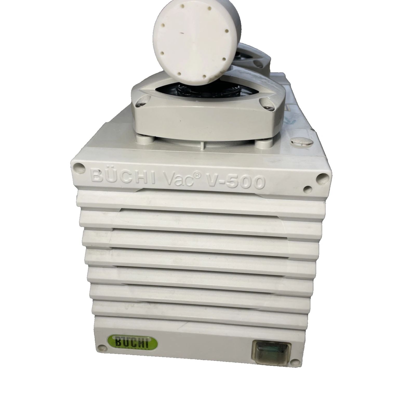 Refurbished diaphragm vacuum pump with 3D-printed replacement cover